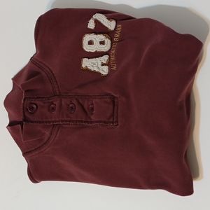 Vintage burgundy Authentic Aeropostale 87 Button Up heavyweight Sweatshirt